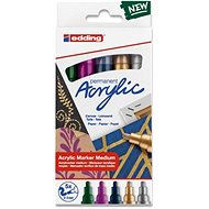 EDDING, 5100, akrylový, permanentní, sada 5 ks, Metallic - Popisovač