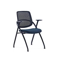 OFFICE MORE Meet dark blue with gliders - Conference Chair 