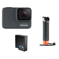 GOPRO HERO7 Silver + GOPRO The Handler + GOPRO Rechargeable Li-Ion Battery - Outdoor Camera