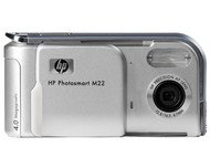 HP PhotoSmart M22 stříbrný (silver), CCD 4 Mpx, 1x zoom, 1,5" LCD, 2x AA, SD/ MMC - Digital Camera