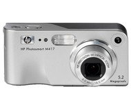 HP PhotoSmart M417 stříbrný (silver), CCD 5 Mpx, 3x zoom, 1,8" LCD, 2x AA, SD/ MMC - Digital Camera