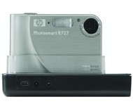 HP PhotoSmart R727 stříbrný (silver), CCD 6 Mpx, 3x zoom, 2.5" LCD, Li-Ion, SD/ MMC + docking statio - Digital Camera
