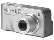 HP PhotoSmart M517 stříbrný (silver), CCD 5 Mpx, 3x zoom, 2" LCD, 2x AA, SD/ MMC - Digital Camera