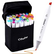 OHUHU double-sided Fine & Chisel 40 pcs + blender - Felt Tip Pens