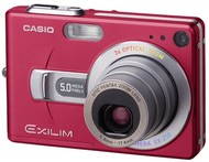 Casio EX Z50 Exilim Red Star - červený (red), 5.25 mil. bodů, interní paměť 10 MB + SD/MMC karty, 3x - Digital Camera