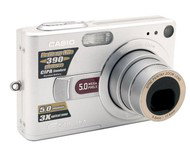 CASIO EX Z50 Exilim stříbrný (silver), CCD 5 Mpx, 3x zoom, 2" LCD, Li-Ion, SD/ MMC - Digital Camera