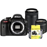 Nikon D3300 + AF-P DX NIKKOR 18-55mm and AF-P DX NIKKOR 70-300mm Zoom Lenses + Nikon Starter Kit - DSLR Camera