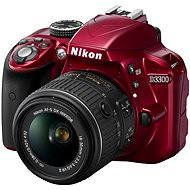 Nikon D3300 RED + 18-55 AF-P VR Lens - DSLR Camera