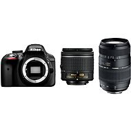 Nikon D3300 Digital SLR Camera + AF-P 18-55mm VR Lens Kit + Tamron 70-300mm Macro - DSLR Camera