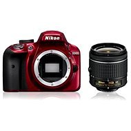 Nikon D3400 piros + AF-P DX 18-55 VR - Digitális fényképezőgép