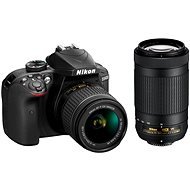 Nikon D3400 Black + 18-55mm VR + 70-300mm VR - Digital Camera