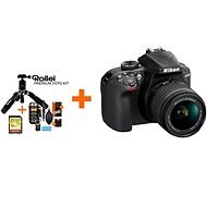 Nikon D3400 black + 18-55mm VR + 70-300 VR + Rollei Premium Starter Kit - Digital Camera