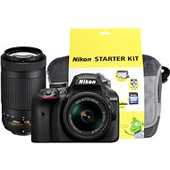 Nikon D3400 black + 18-55mm VR + 70-300 VR + Nikon Starter Kit - Digital Camera