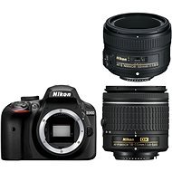 Nikon D3400 schwarz + 18-55 mm AF-P + 50 mm AF-S - Digitalkamera