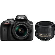 Nikon D3400 Black + 18-55mm AF-P + 50mm AF-S - Digital Camera
