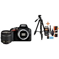 Nikon D3500, Black + 18-55mm VR Lens + Rollei Photo Starter Kit 2 - Digital Camera