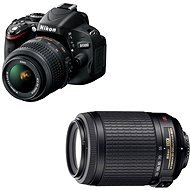 Nikon D5100 černý + Objektivy 18-55 AF-S DX VR + 55-200 AF-S VR - Digitální zrcadlovka