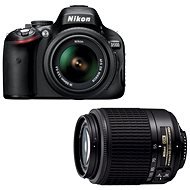 Nikon D5100 Black + 18-55 II AF-S DX + 55-200 AF-S Lenses - DSLR Camera