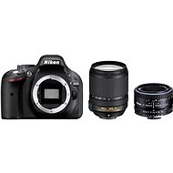 Nikon D5200 + 18-140 Lens AF-S DX VR Nikkor 50 + F1.8 AF-D - DSLR Camera