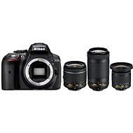 Nikon D5300 Fekete váz+ 18-55mm AF-P VR + 70-300mm AF-P VR + 10-20mm VR - Digitális fényképezőgép
