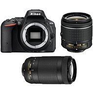 Nikon D5500 Black + 18-55 mm VR AF-P + 70-300 mm VR AF-P - DSLR Camera