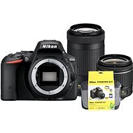 Nikon D5500 Black + 18-55mm VR AF-P + P 70-300mm AF-VR Nikon + Starter Kit - Digital Camera