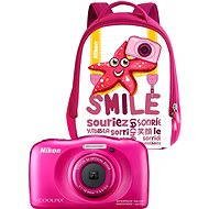 Nikon COOLPIX W100 ružový backpack kit - Detský fotoaparát