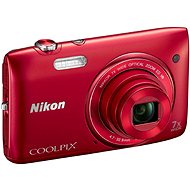 Nikon COOLPIX S3500 Red + 8GB SDHC + pouzdro - Digital Camera