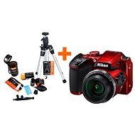 Nikon COOLPIX B500 red + Rollei Starter Kit - Digital Camera