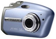 Olympus [mju:] Mini Digital S blankytně modrý (lagoon blue), CCD 5 Mpx, 2x zoom, 1,8" LCD, Li-Ion, x - Digital Camera