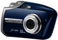 Olympus [mju:] Mini Digital S - tmavě modrý (dark blue), 5.0 mil. bodů, optický / digitální zoom 2x  - Digital Camera