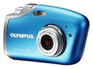 Olympus [mju:] Mini Digital - modrý (blue), 4.34 mil. bodů, optický / digitální zoom 2x / 4x - Digital Camera
