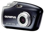 Olympus [mju:] Mini Digital - černý (black), 4.34 mil. bodů, optický / digitální zoom 2x / 4x - Digital Camera