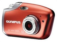 Olympus [mju:] Mini Digital - červený (red), 4.34 mil. bodů, optický / digitální zoom 2x / 4x - Digital Camera