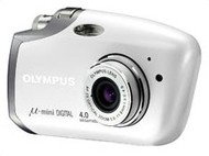 Olympus [mju:] Mini Digital - bílý (white), 4.34 mil. bodů, optický / digitální zoom 2x / 4x - Digital Camera