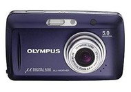 Olympus [mju:] 500 Digital modrý (navy blue) - 5.4 mil. bodů, zoom optický 3x / digitální 4x - Digital Camera