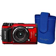 Olympus TOUGH TG-5 Red + Tough Neoprene Case - Digital Camera