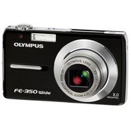 Olympus FE-350 Zoom černý (wide black), CCD 8 Mpx, 4x zoom, 3" LCD, Li-Ion, xD, face detection - Digital Camera