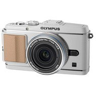 OLYMPUS E-P3 Pancake + Objektiv 17mm white/ silver - Digital Camera