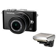 Olympus PEN E-PL3 + Objektiv 14-42mm II R black/ black + externí blesk - Digitální fotoaparát
