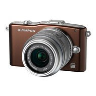 OLYMPUS E-PM1 + Objektiv 14-42mm II brown/ silver - Digital Camera