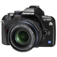 OLYMPUS E-450 KIT - 11.8 mil. bodů + objektiv EZ-1442 14-42 mm/ F3.5-5.6 - Digitale Spiegelreflexkamera