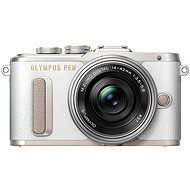 Olympus PEN E-PL8 biely + Pancake objektív ED 14 – 42 EZ strieborný - Digitálny fotoaparát