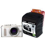 Olympus PEN E-PL8 white body + Olympus Starter Kit - Digital Camera
