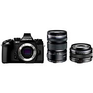  Olympus E-M1 black + 12-50 mm + 17 mm + battery grip  - Digital Camera