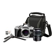 Olympus E-M10 Mark III Silver + M. ZUIKO DIGITAL ED 12-50mm f/3.5-6.3 EZ + Lens Memory Kit - Digital Camera