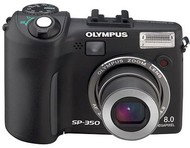 Olympus SP-350, CCD 8 Mpx, 3x zoom, 2.5" LCD, Li-Ion, xD - Digital Camera