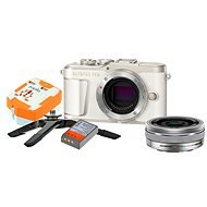 Olympus PEN E-PL9 White + M.Zuiko Pancake 14-42mm + Travel kit - Digital Camera
