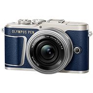 Olympus PEN E-PL9 kék + M.Zuiko Pancake 14-42mm + Travel kit - Digitális fényképezőgép