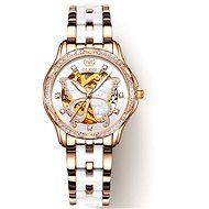 OLEVS White Butterfly 6622 Ceramic - Women's Watch